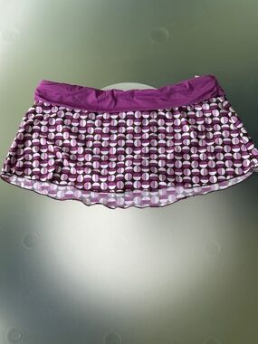 Athleta Purple and Brown Swim Skirt